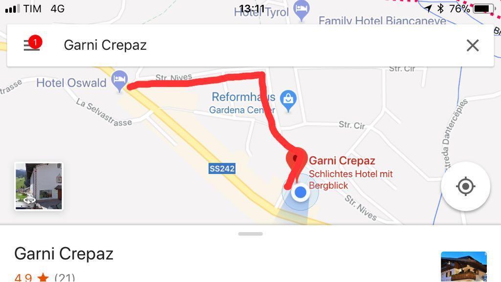 Garni Crepaz Bed & Breakfast Selva di Val Gardena Ngoại thất bức ảnh